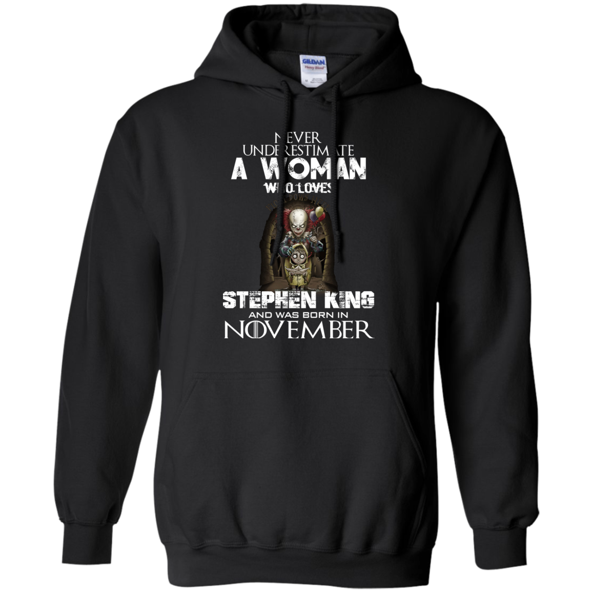 Never Underestimate A Woman Who Loves Stephen King And Was Born In November T-Shirt - TeeDragons