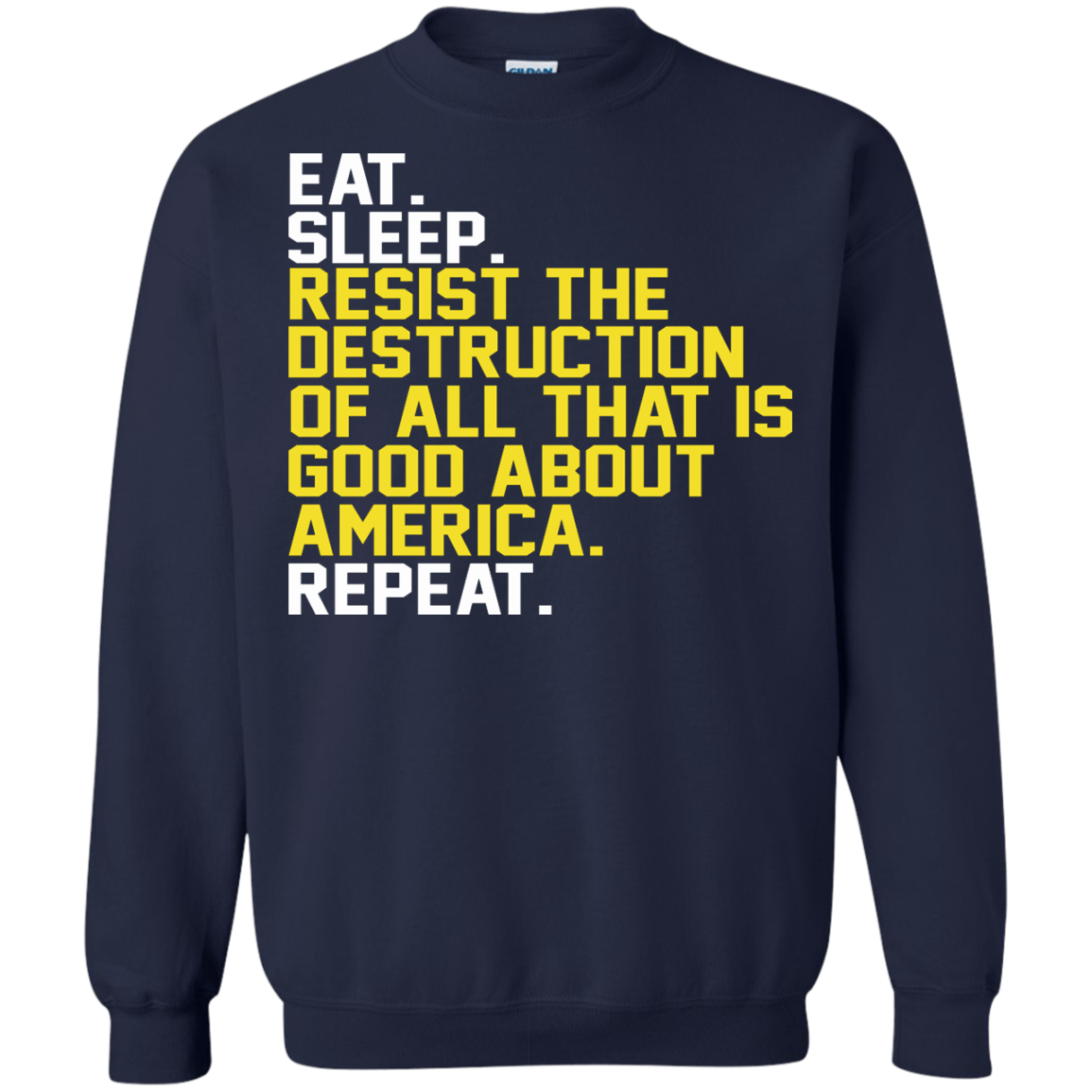 Eat. Sleep. Resist The Destruction Of All That Is Good About America Shirt, Hoodie - TeeDragons