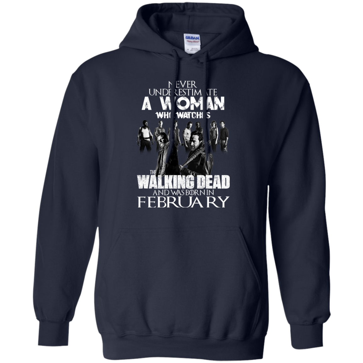 Never Underestimate A Woman Who Watches The Walking Dead And Was Born In February T-Shirt - TeeDragons