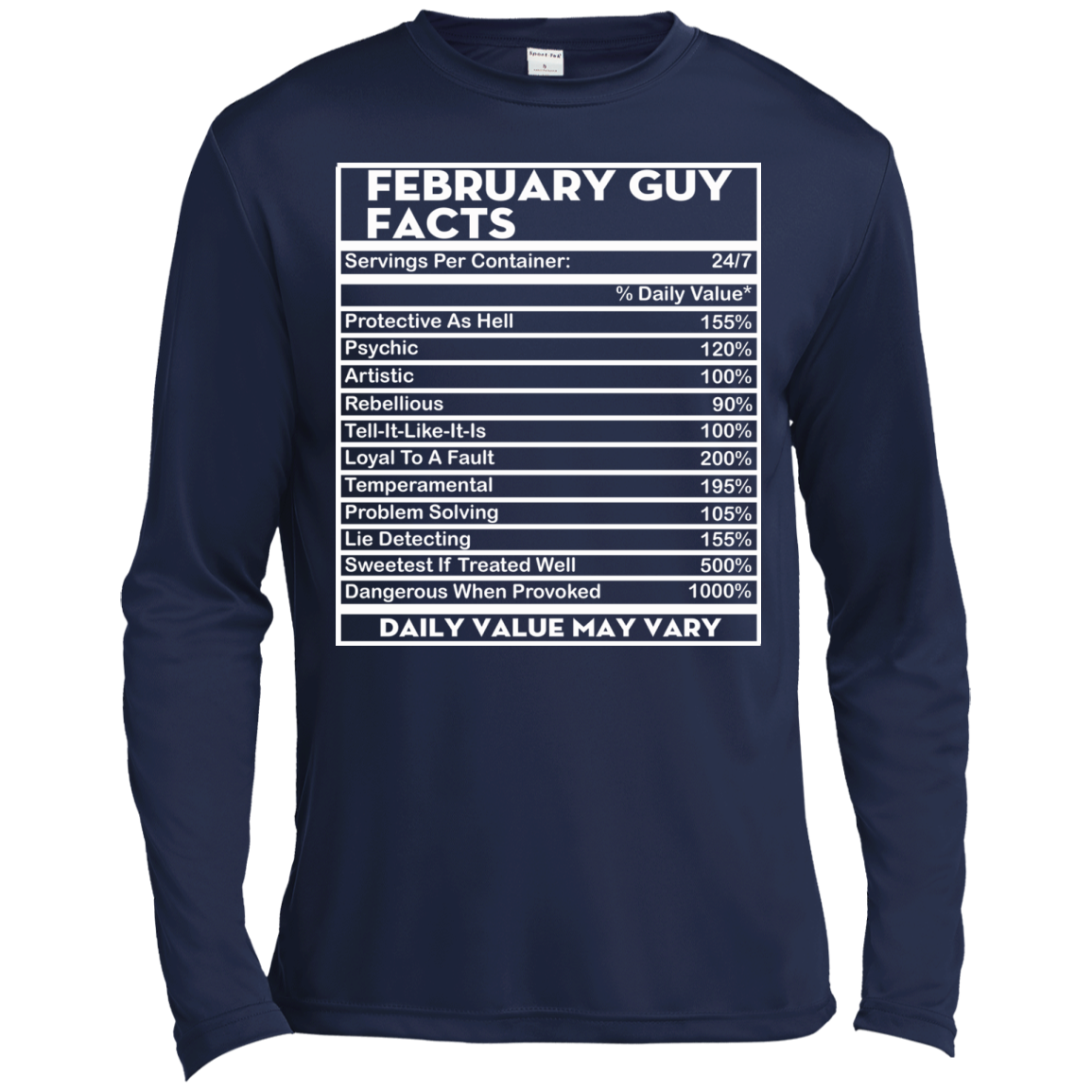 February Guy Facts - Servings Per Container 24/7 Shirt, Hoodie - TeeDragons