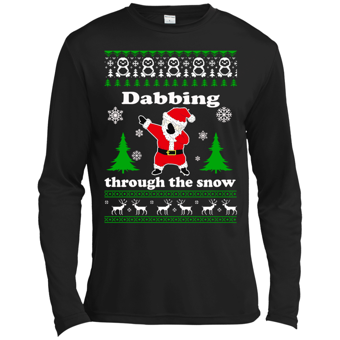 Santa Dabbing Through The Snow Christmas Sweater - TeeDragons