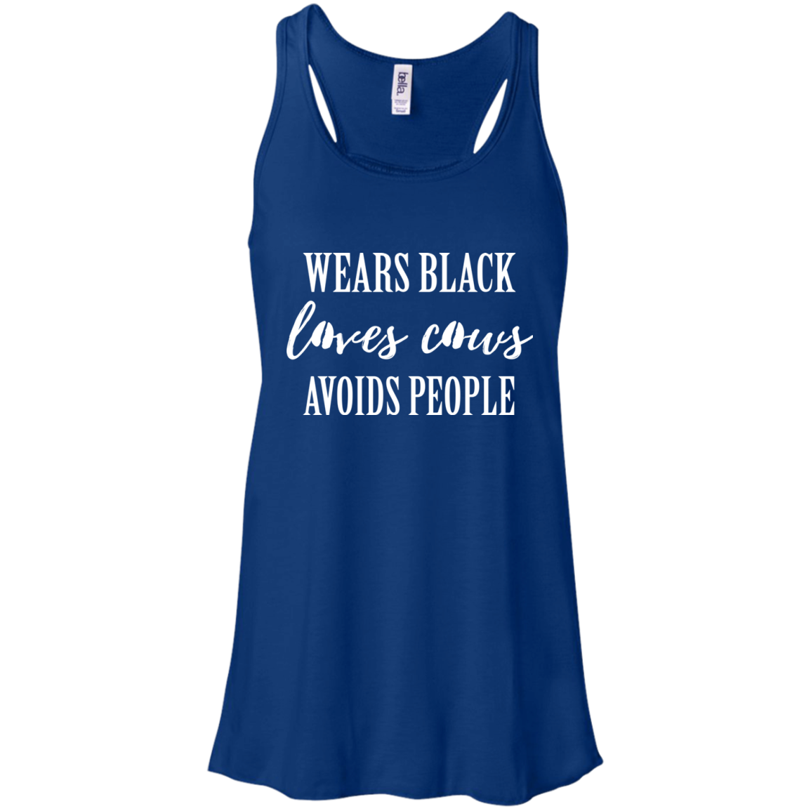 Wears Black Loves Cows Avoids People Shirt - TeeDragons