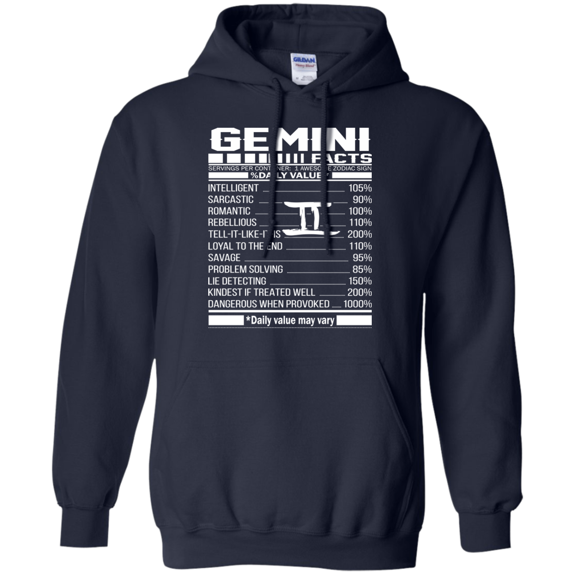 Gemini Facts - Awesome Zodiac Sign - %Daily Value Shirt, Hoodie, Tank - TeeDragons