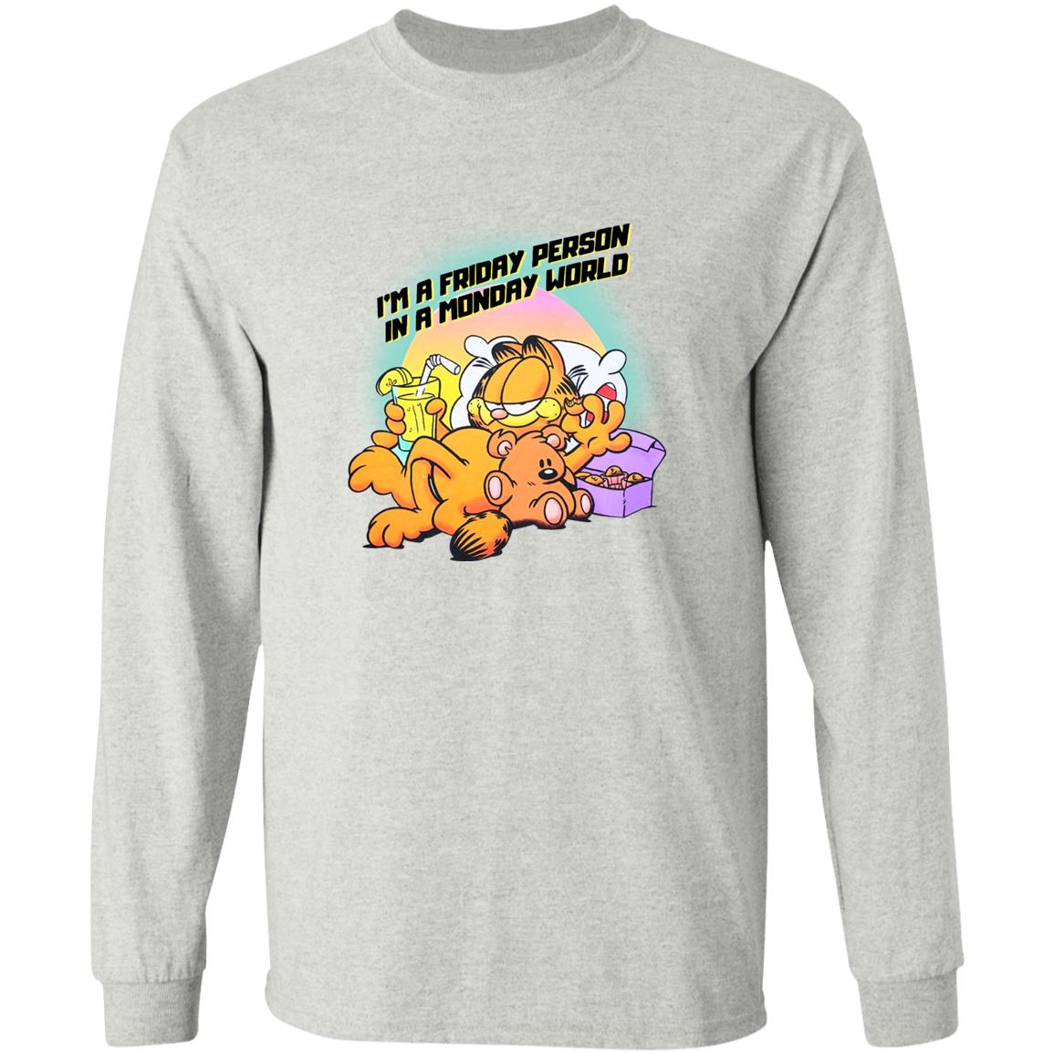 Garfield I’m A Friday Person In A Monday World Shirt