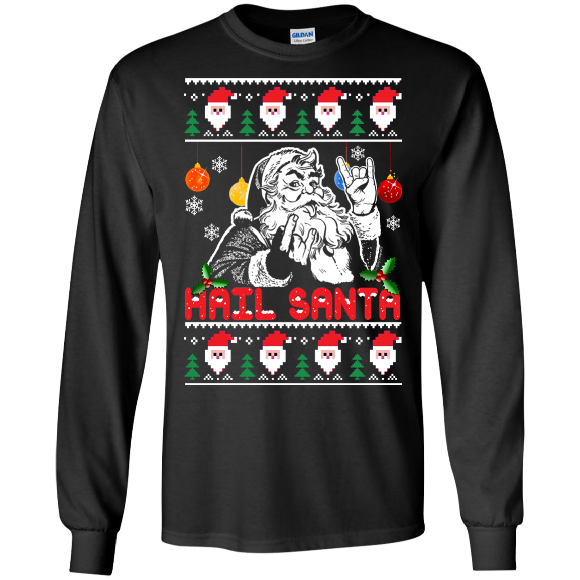 Hail Santa Ugly Christmas Sweater - TeeDragons