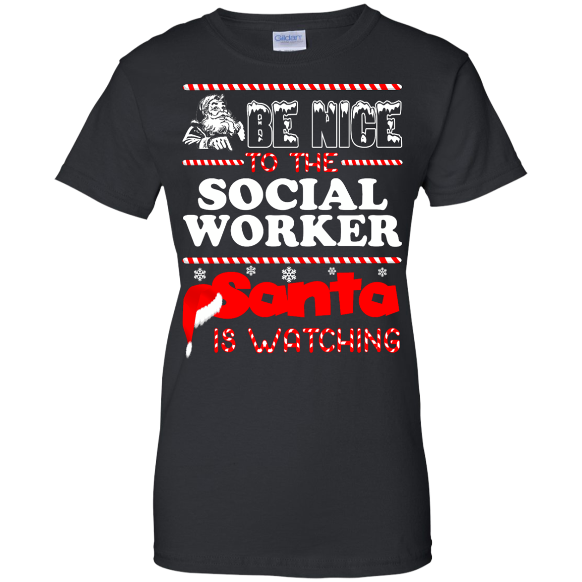 Be Nice To The Social Worker Santa Is Watching Shirt, Hoodie, Tank - TeeDragons