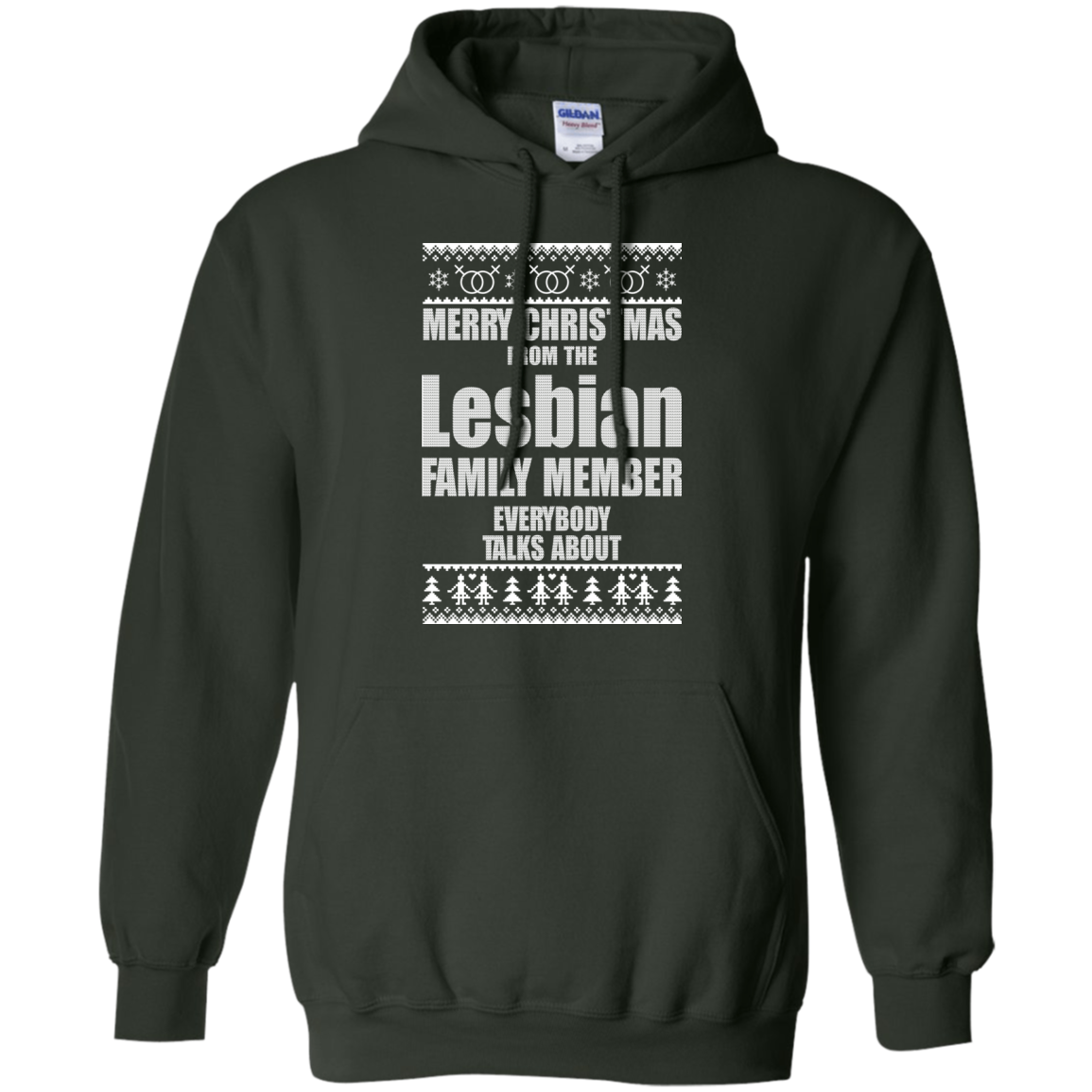 Merry Christmas From The Lesbian Family Member Christmas Sweater - TeeDragons
