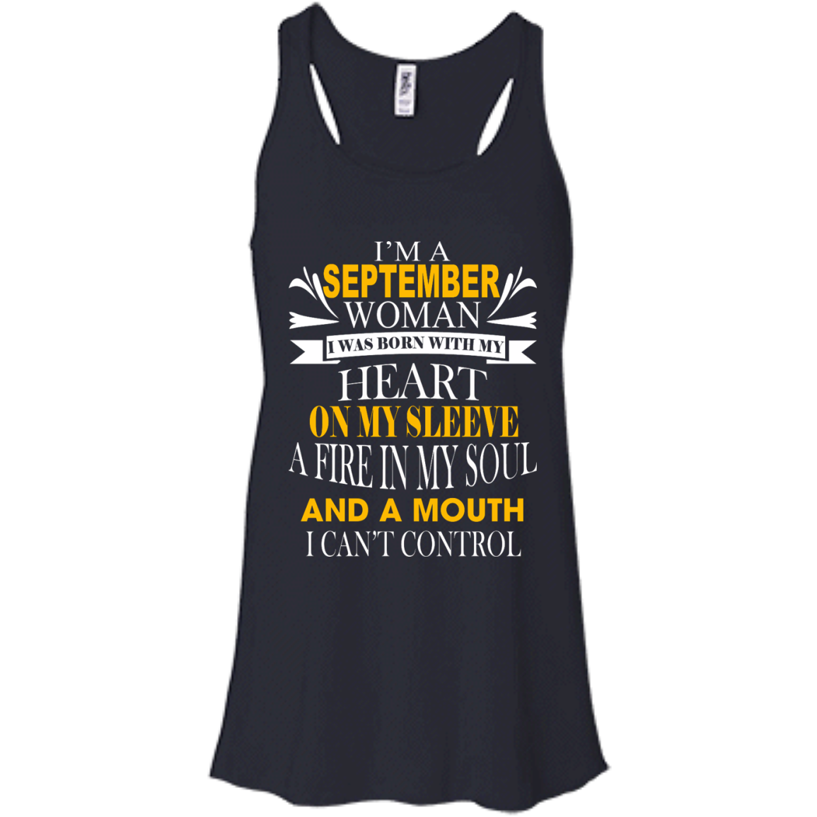 I Am A September Woman I Was Born With My Heart On My Sleeve T-Shirt - TeeDragons