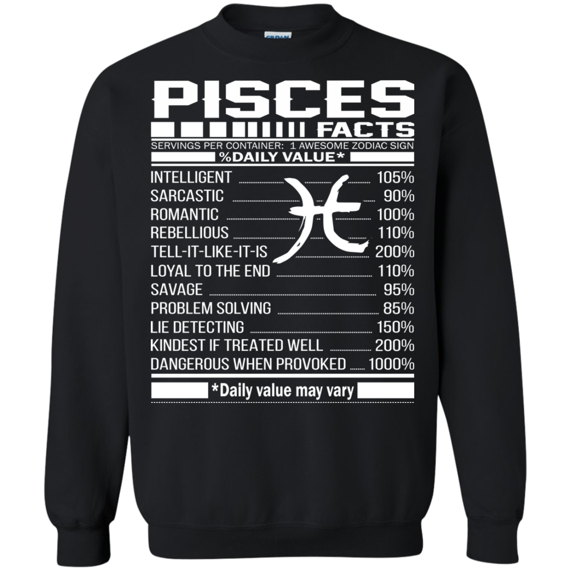 Pisces Facts - Awesome Zodiac Sign - %Daily Value Shirt, Hoodie, Tank - TeeDragons