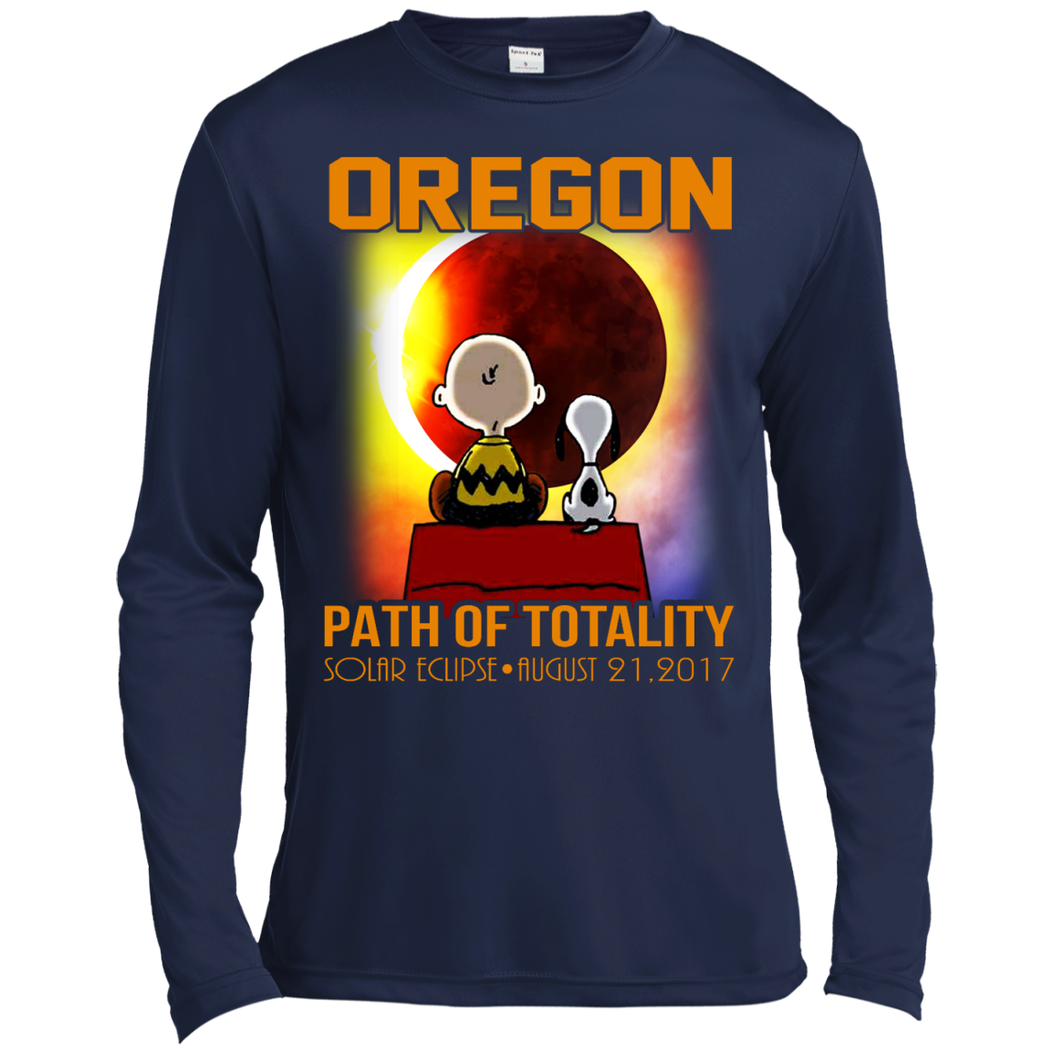 Snoopy and Charlie Brown - Oregon - Path Of Totality Solar Eclipse T-Shirt - TeeDragons