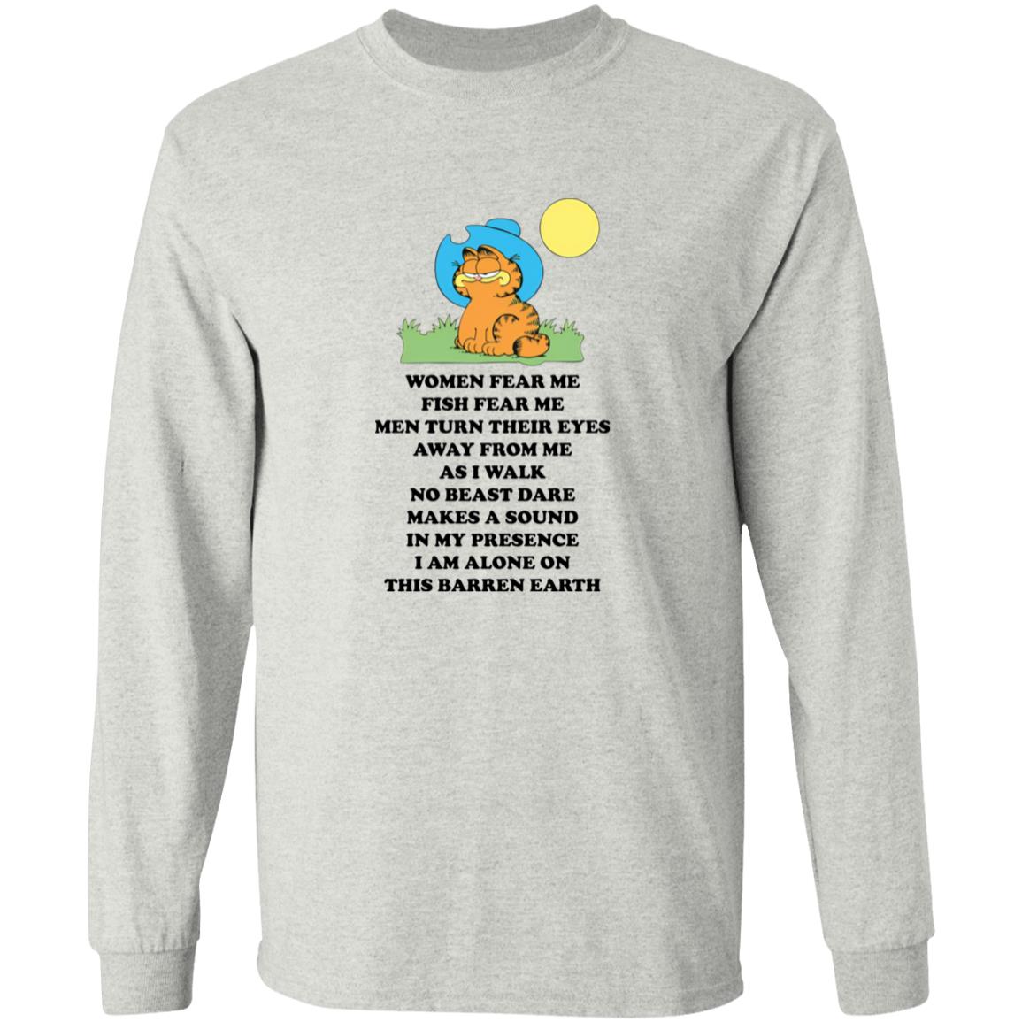 Garfield Women Fear Me Fish Fear Me Men Turn Their Eyes Shirt