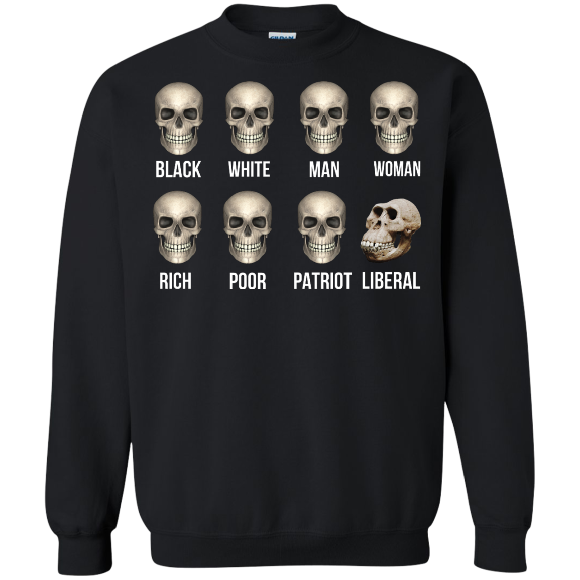 Skulls of Modern America -  All people was created equal except Liberal skull shirt - TeeDragons