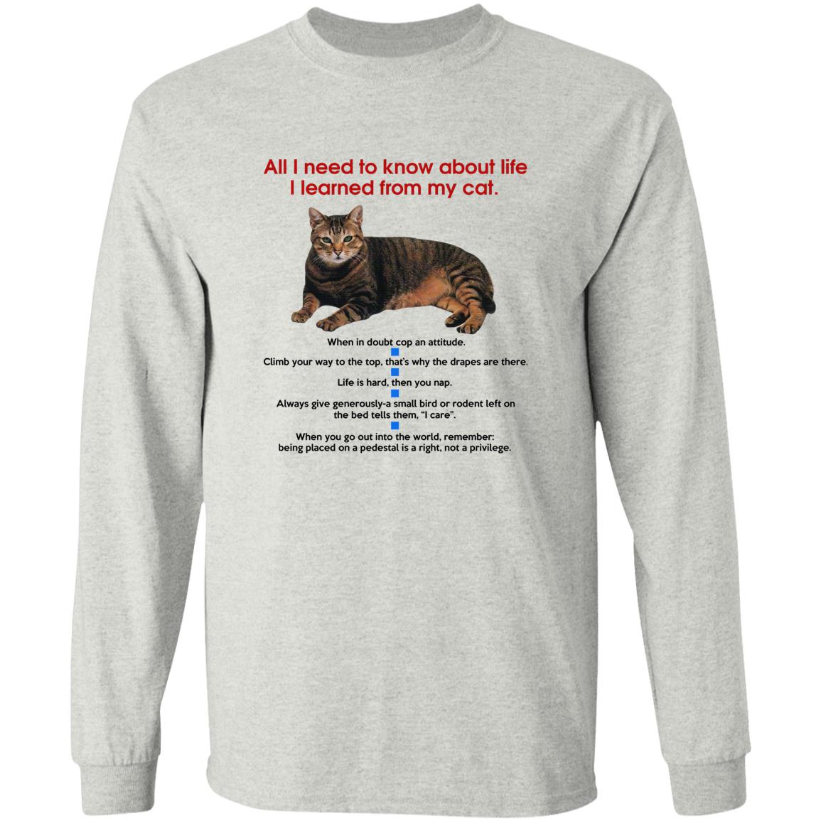 All I Need To Know About Life I Learned From My Cat Shirt