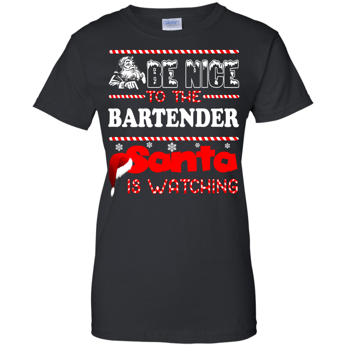Be Nice To The Bartender Santa Is Watching Shirt, Hoodie, Tank - TeeDragons