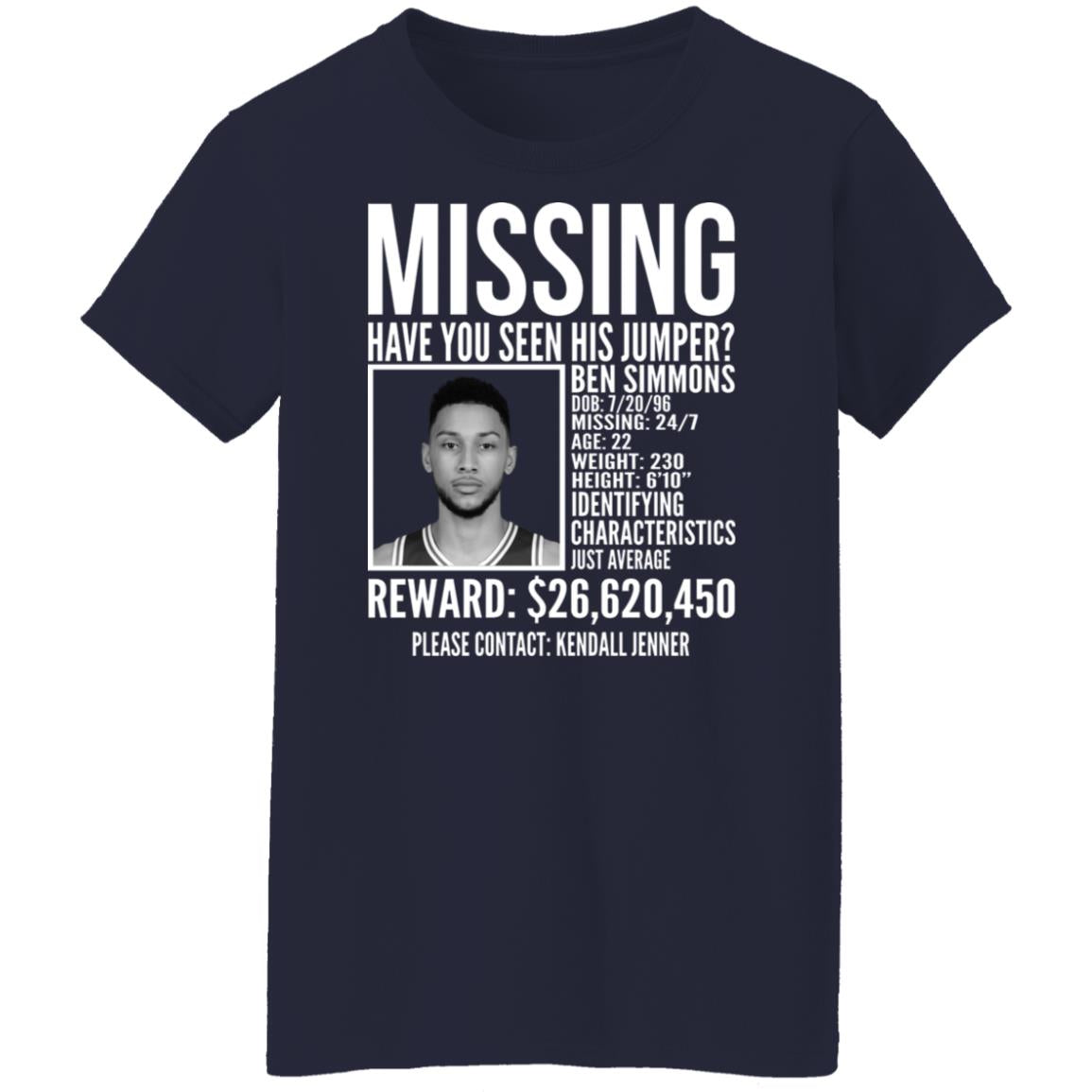 Ben Simmons missing shirt