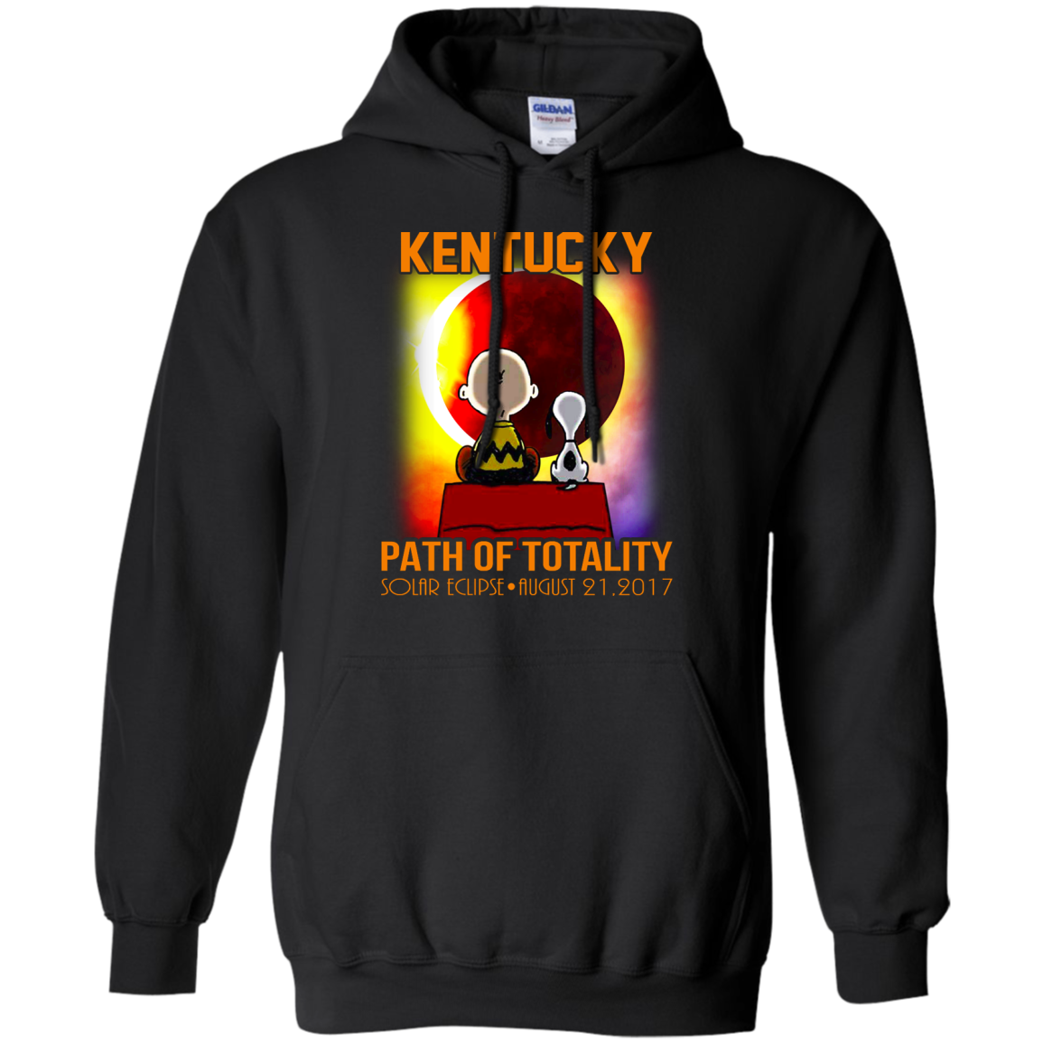 Snoopy and Charlie Brown - Kentucky - Path Of Totality Solar Eclipse T-Shirt - TeeDragons