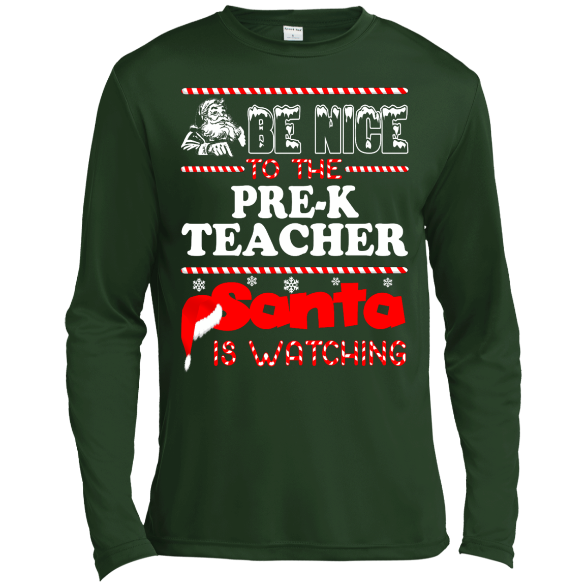 Be Nice To The Pre-K Teacher Santa Is Watching Shirt, Hoodie, Tank - TeeDragons