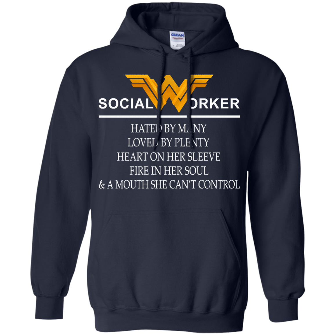 Social Worker - Hated By Many, Loved By Plenty Heart On Her Sleeve T-Shirt - TeeDragons