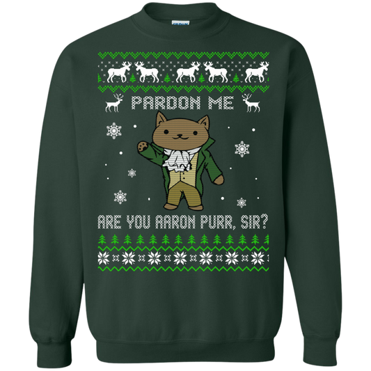 Hamilcat Christmas Sweater - Pardon Me Aaron Purr, Sir? - TeeDragons