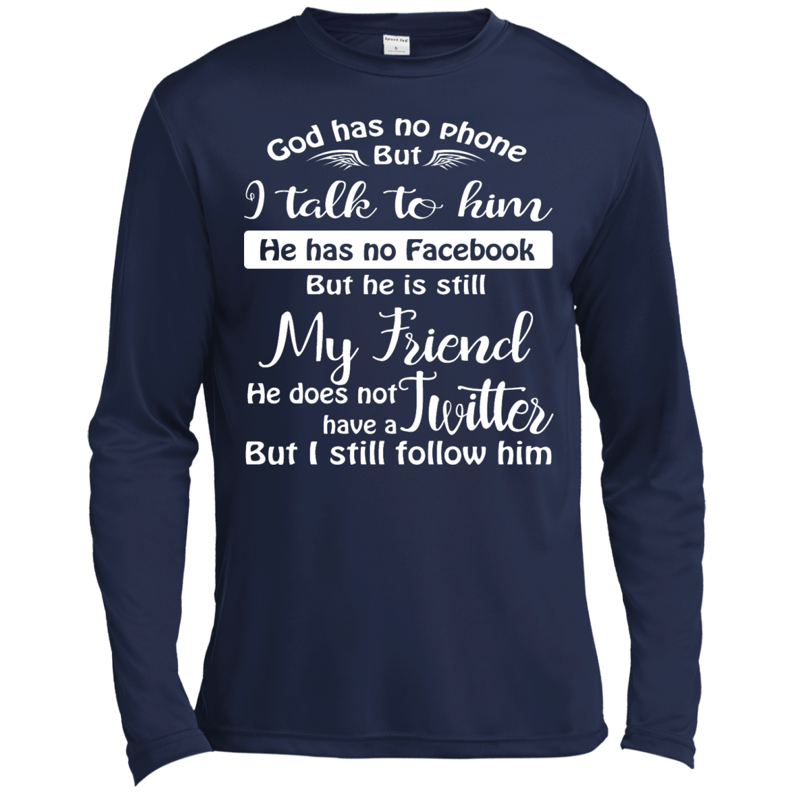 God Has No Phone, No Facebook, No Twitter Shirt, Hoodie - TeeDragons