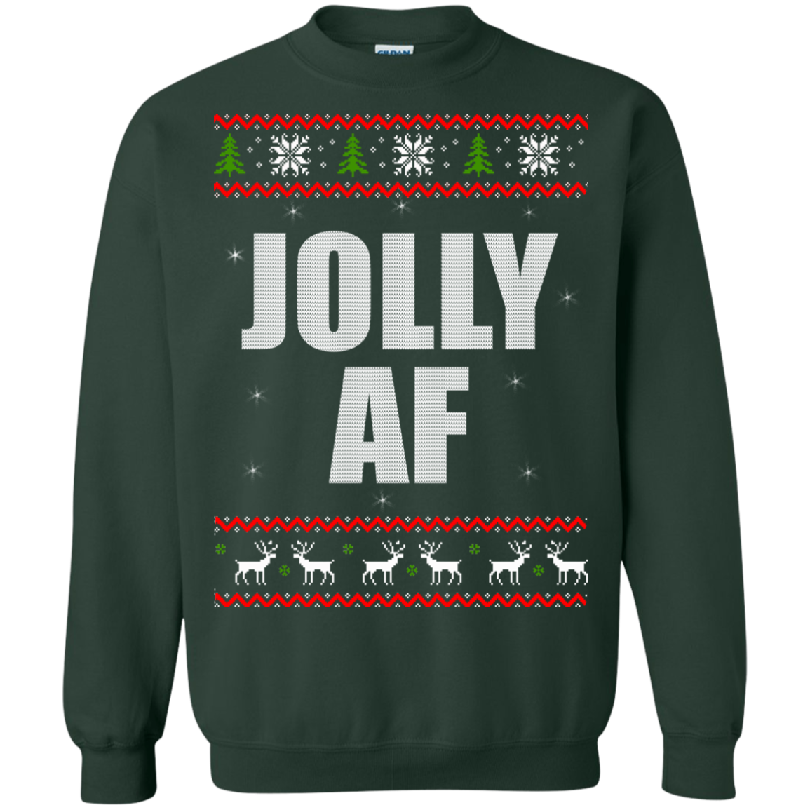 Jolly AF Christmas Sweater, Hoodie - TeeDragons