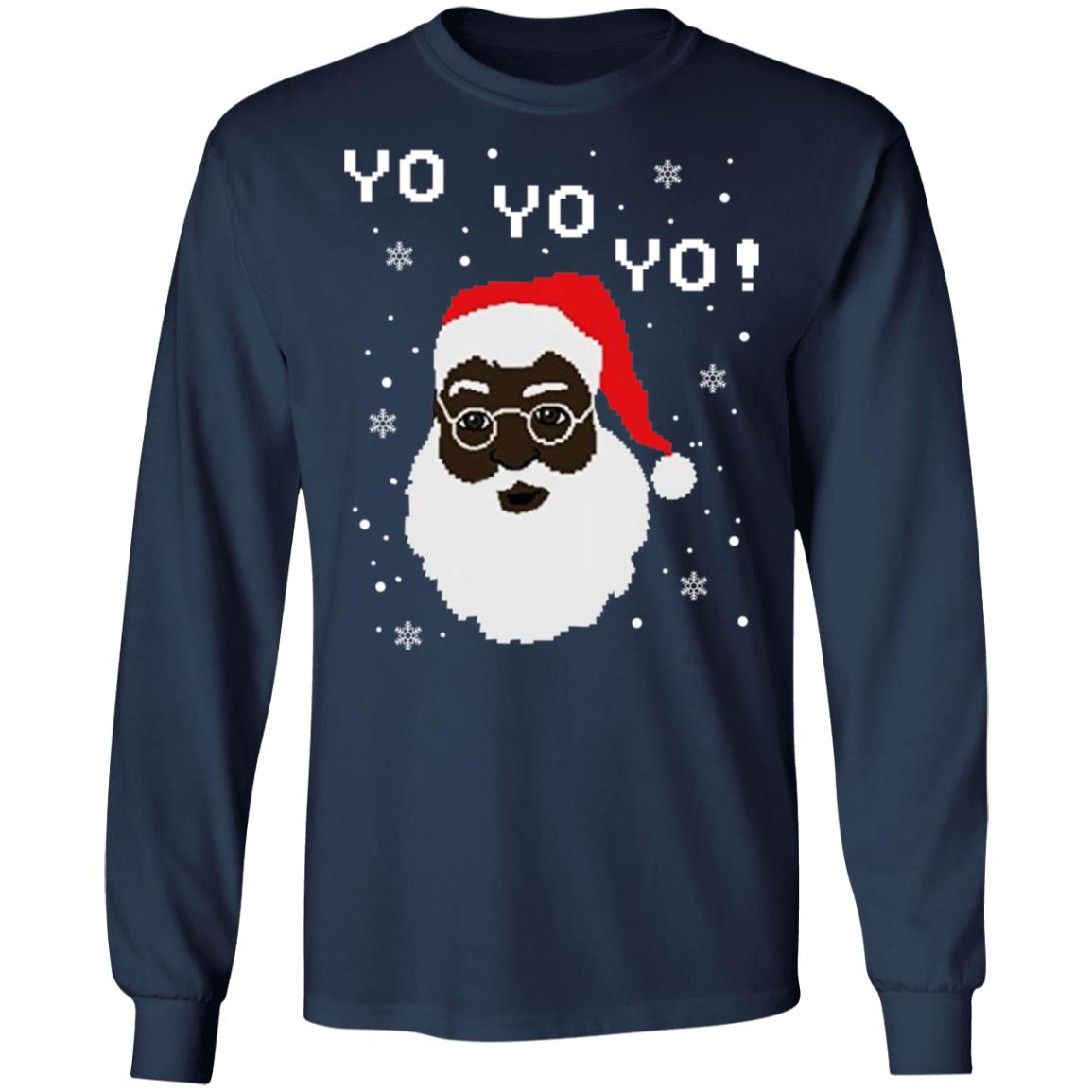 Black Santa Yo Yo Yo Shirt