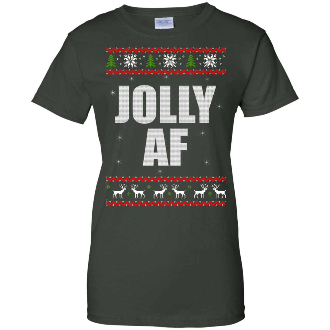 Jolly AF Christmas Sweater, Hoodie - TeeDragons