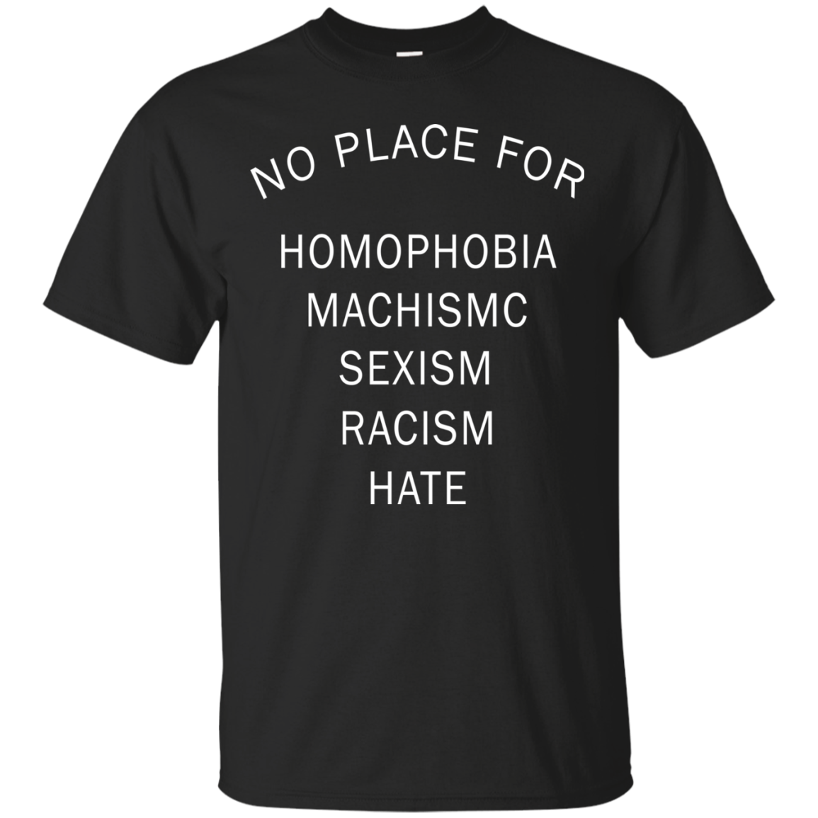 No Place For Homophobia - Machismc - Sexism - Racism - Hate Shirt - TeeDragons