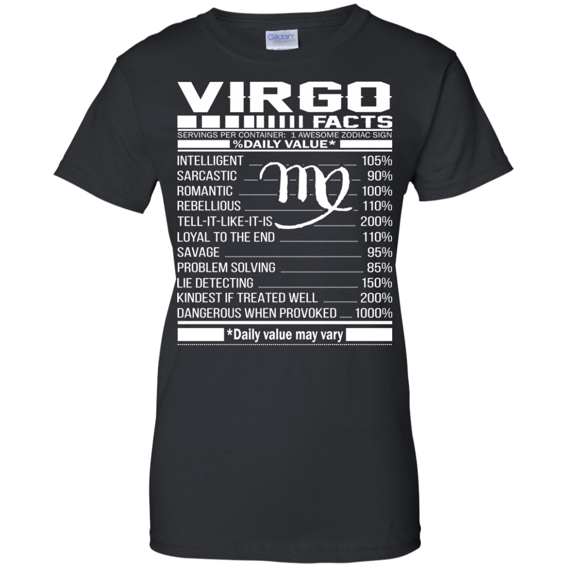Virgo Facts - Awesome Zodiac Sign - %Daily Value Shirt, Hoodie, Tank - TeeDragons