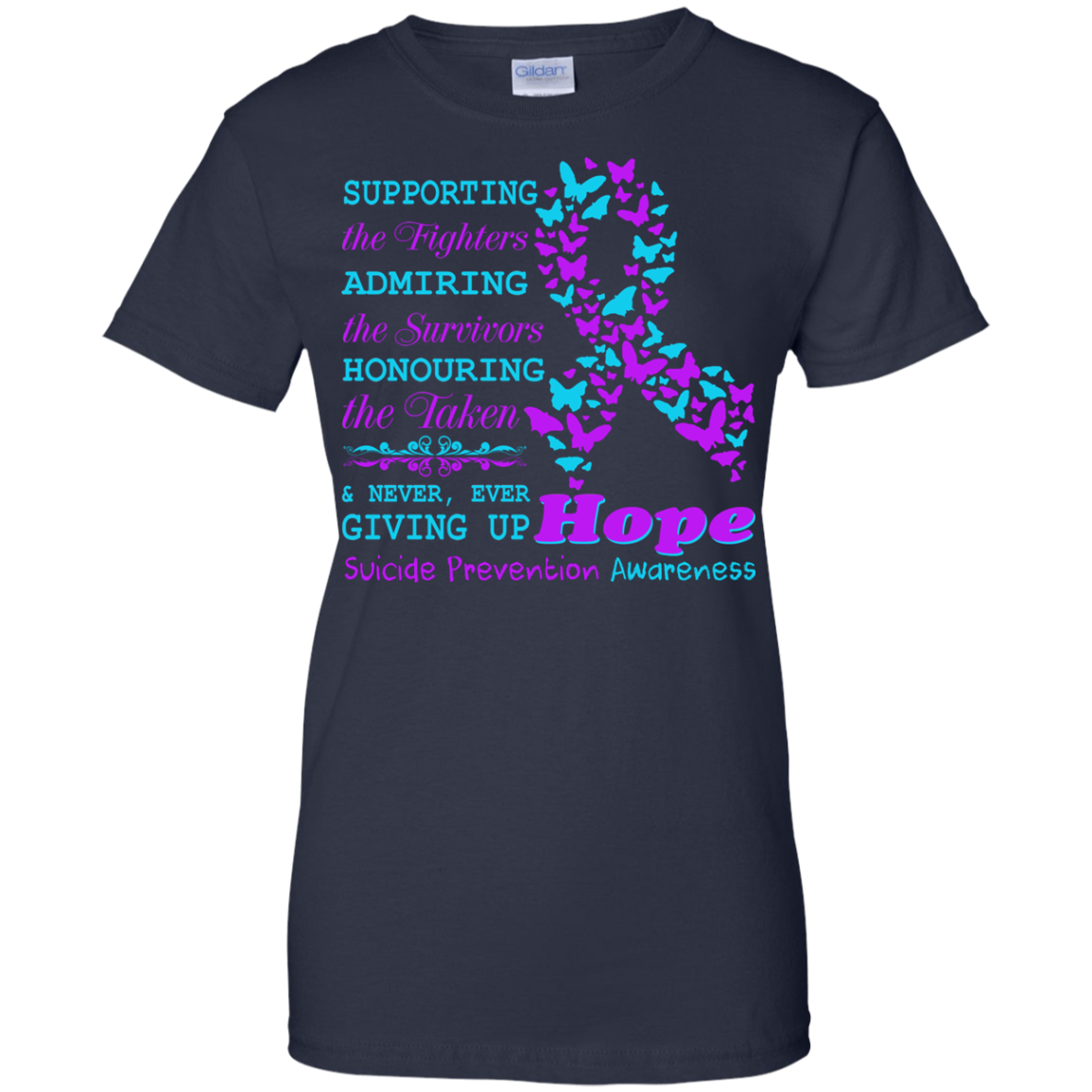 Supporting The Fighters - Admiring The Survivors - Honouring The Taken T-shirt - TeeDragons