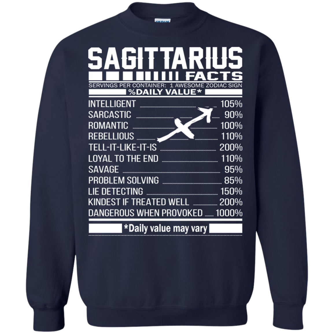 Sagittarius Facts - Awesome Zodiac Sign - %Daily Value Shirt, Hoodie, Tank - TeeDragons