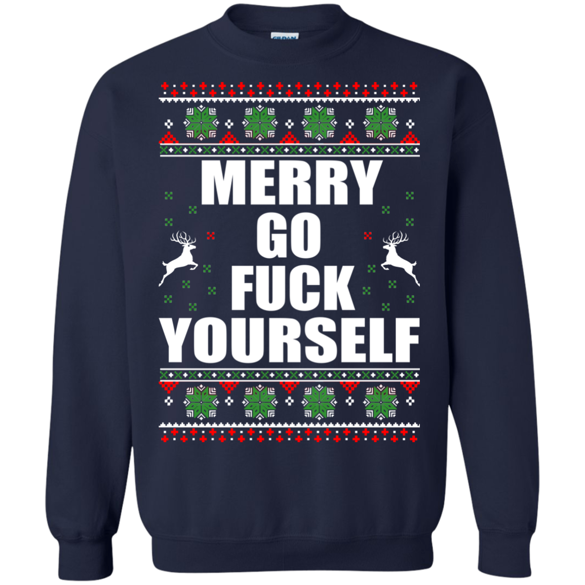 Merry Go Fuck Yourself Christmas Sweater - TeeDragons