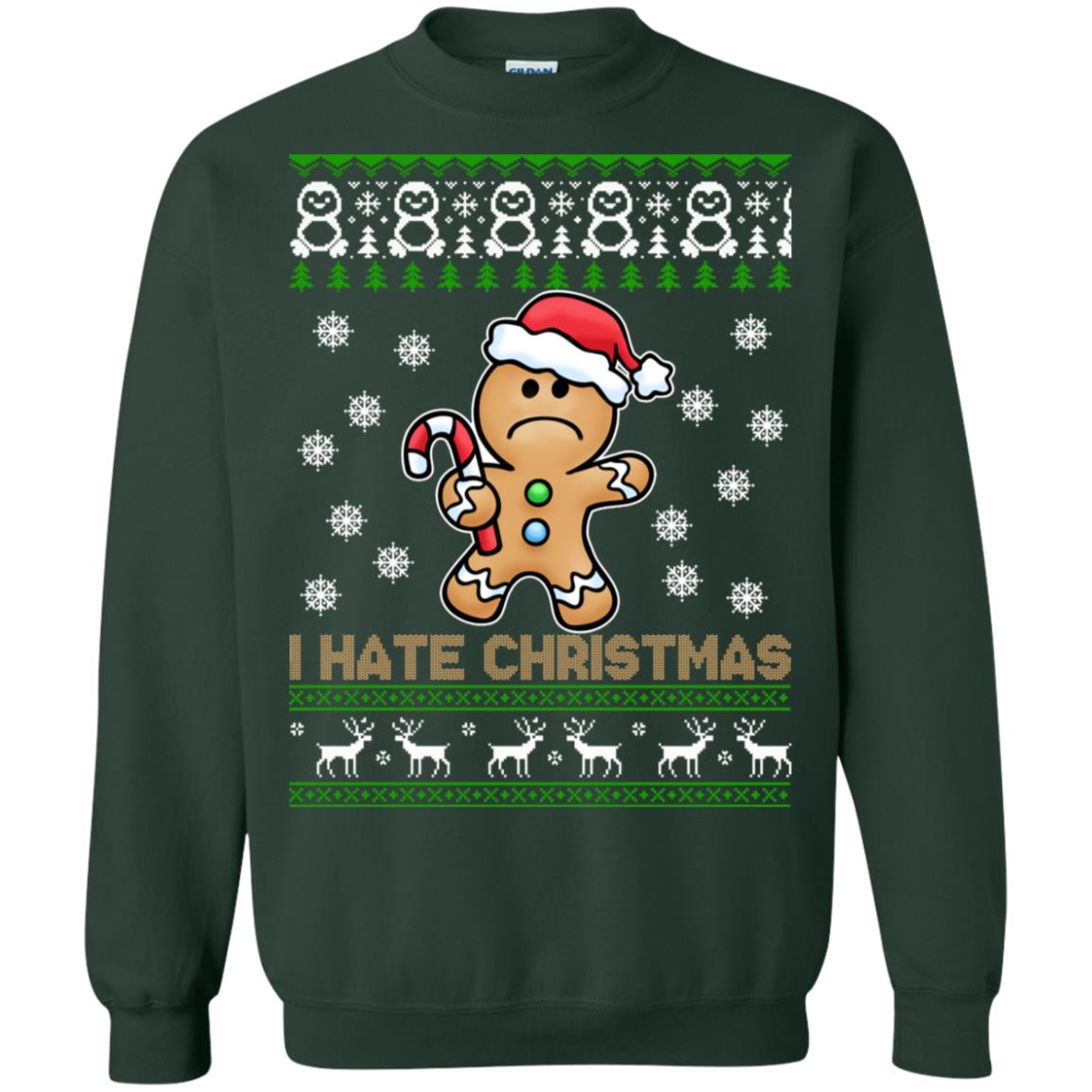 Gingerbread Man I Hate Christmas Sweater - TeeDragons