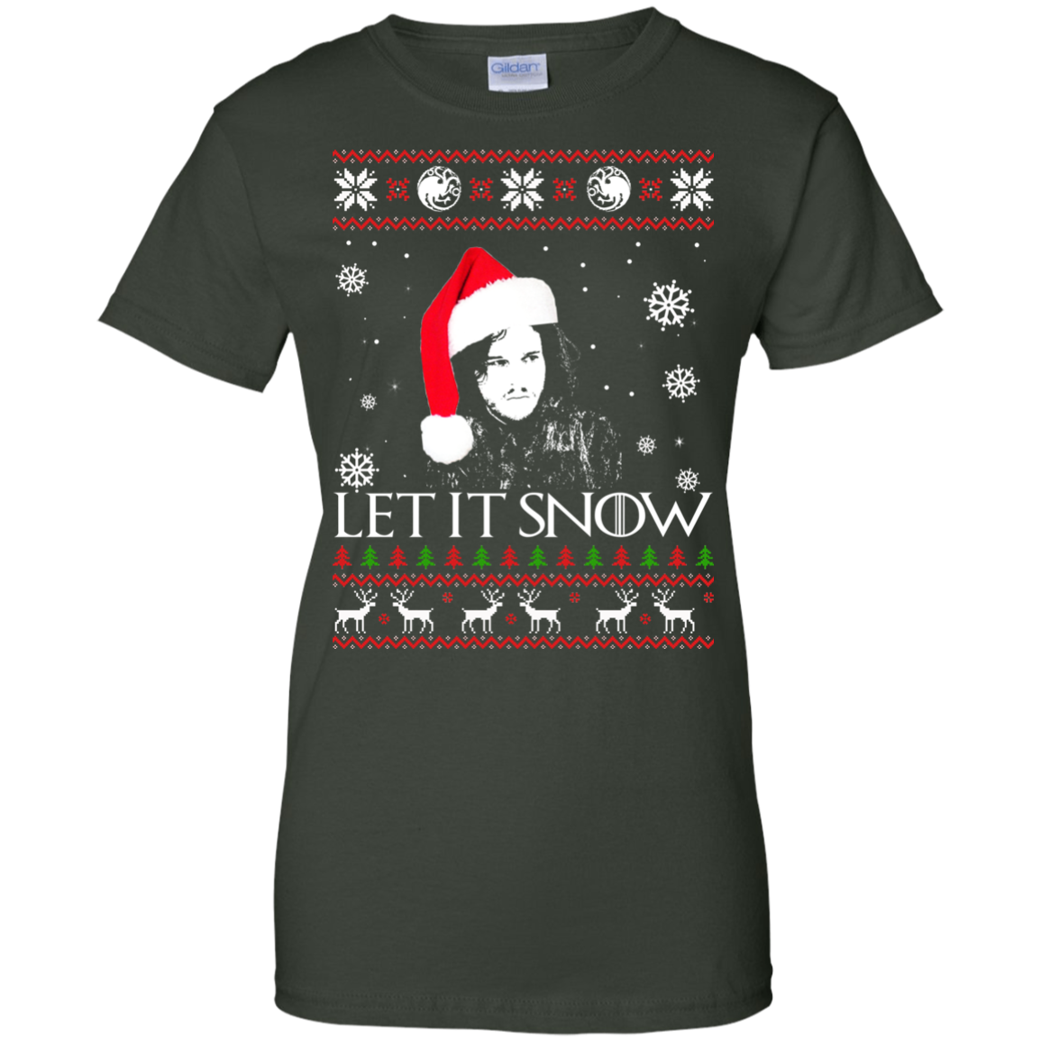 Game Of Thrones Jon Snow Let It Snow Christmas Sweater - TeeDragons