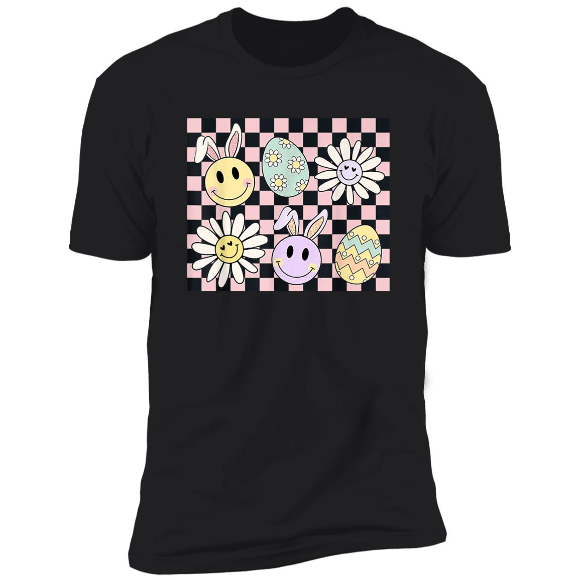 Easter Groovy Bunny Pastel Check Egg Shirt