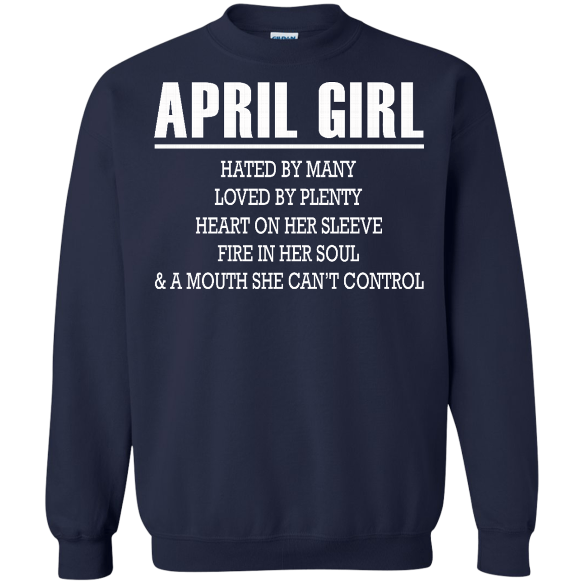 April Girl - Hated By Many, Loved By Plenty Heart On Her Sleeve T-Shirt - TeeDragons
