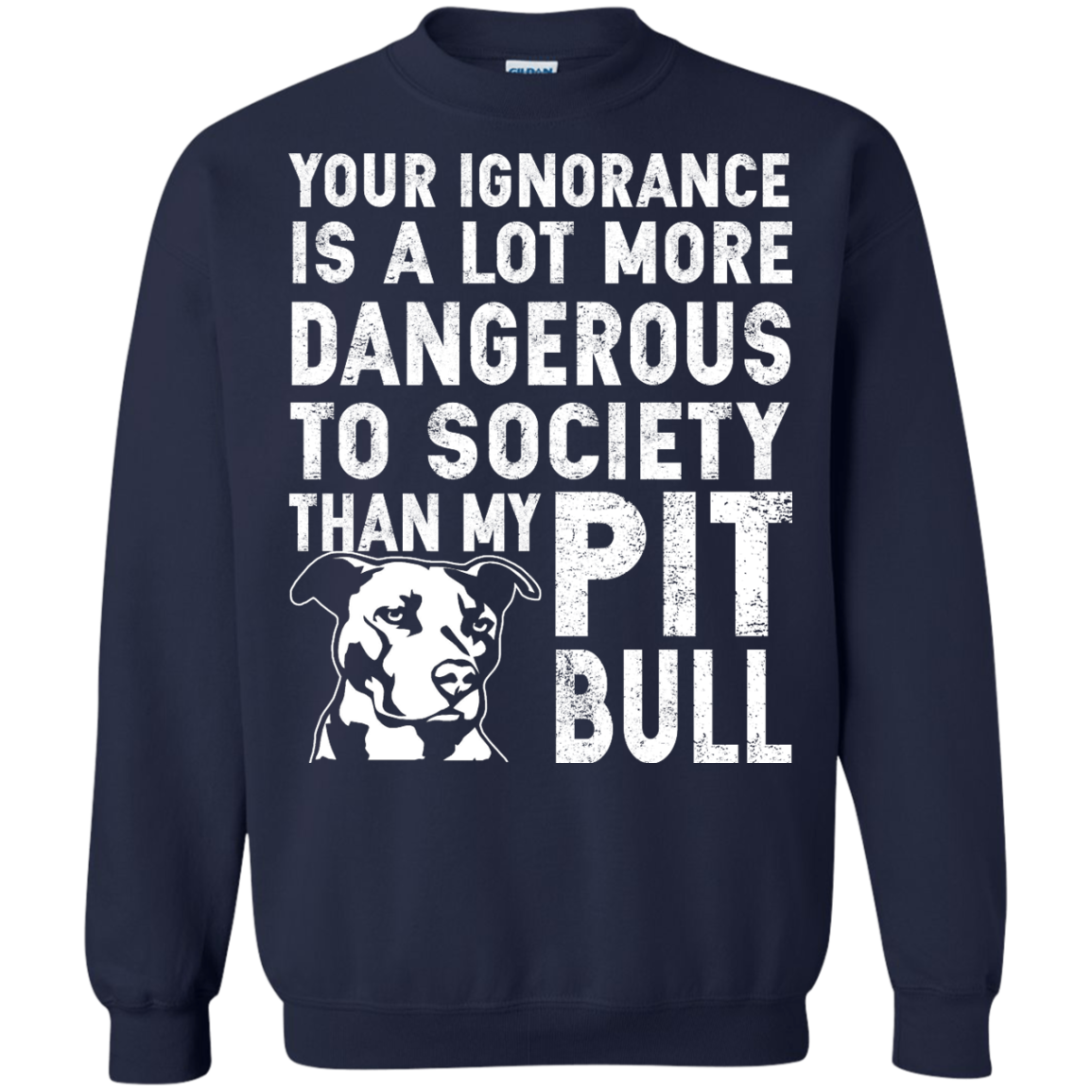Your Ignorance Is A lot More Dangerous To Society Than My Pitbull Shirt, Tank - TeeDragons