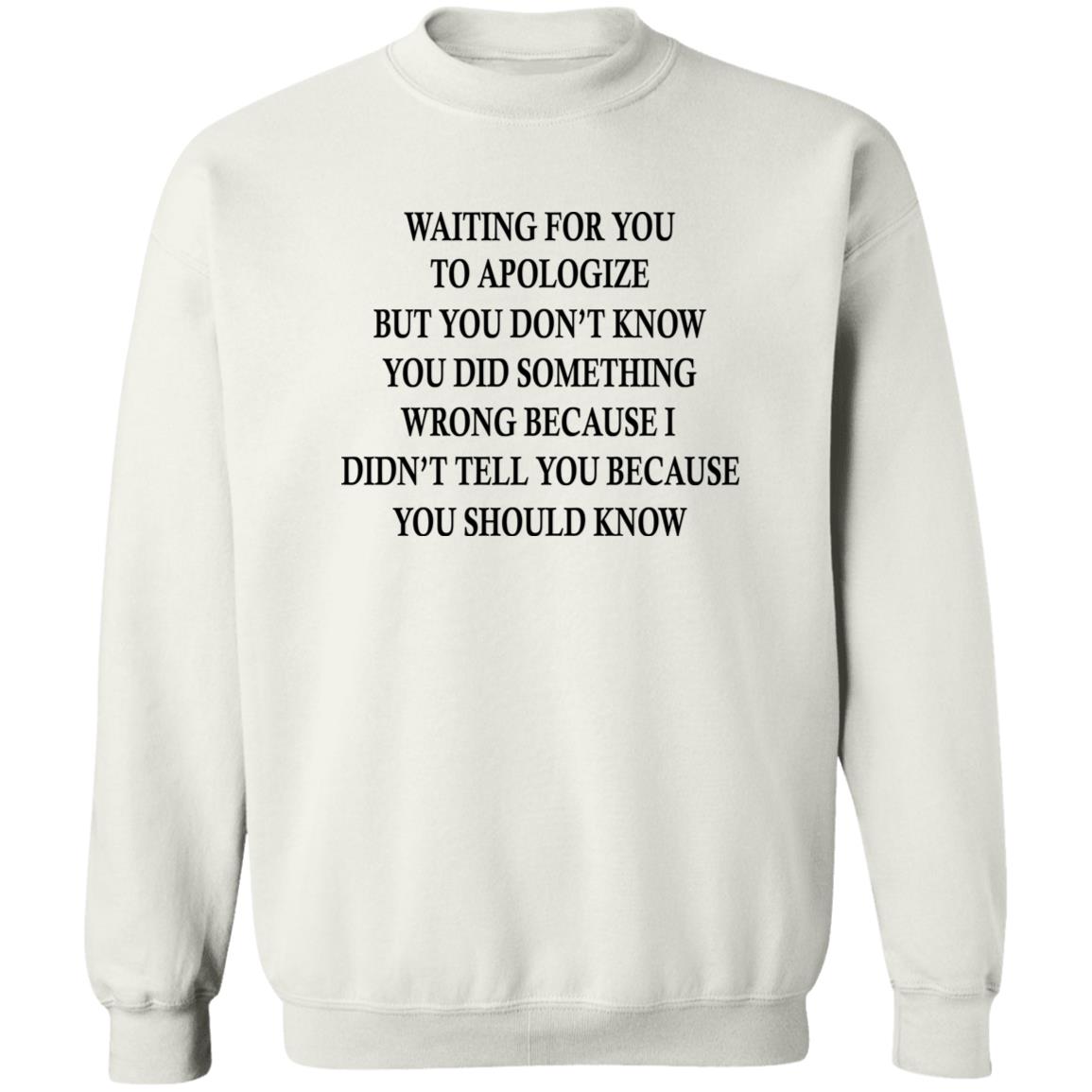 Waiting For You To Apologize But You Don’t Know Shirt