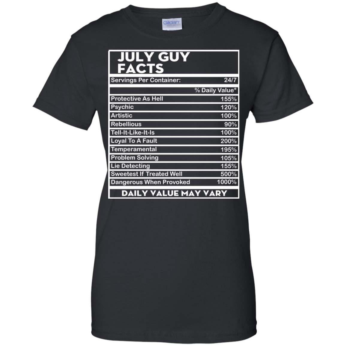 July Guy Facts - Servings Per Container 24/7 Shirt, Hoodie - TeeDragons