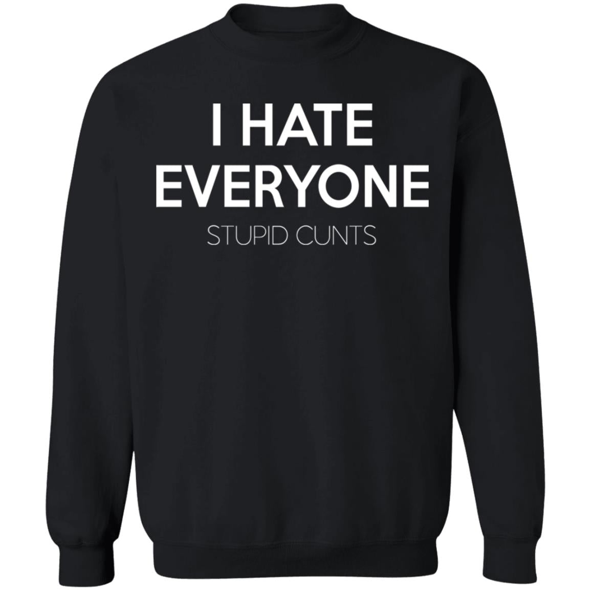 I hate everyone stupid cunts shirt