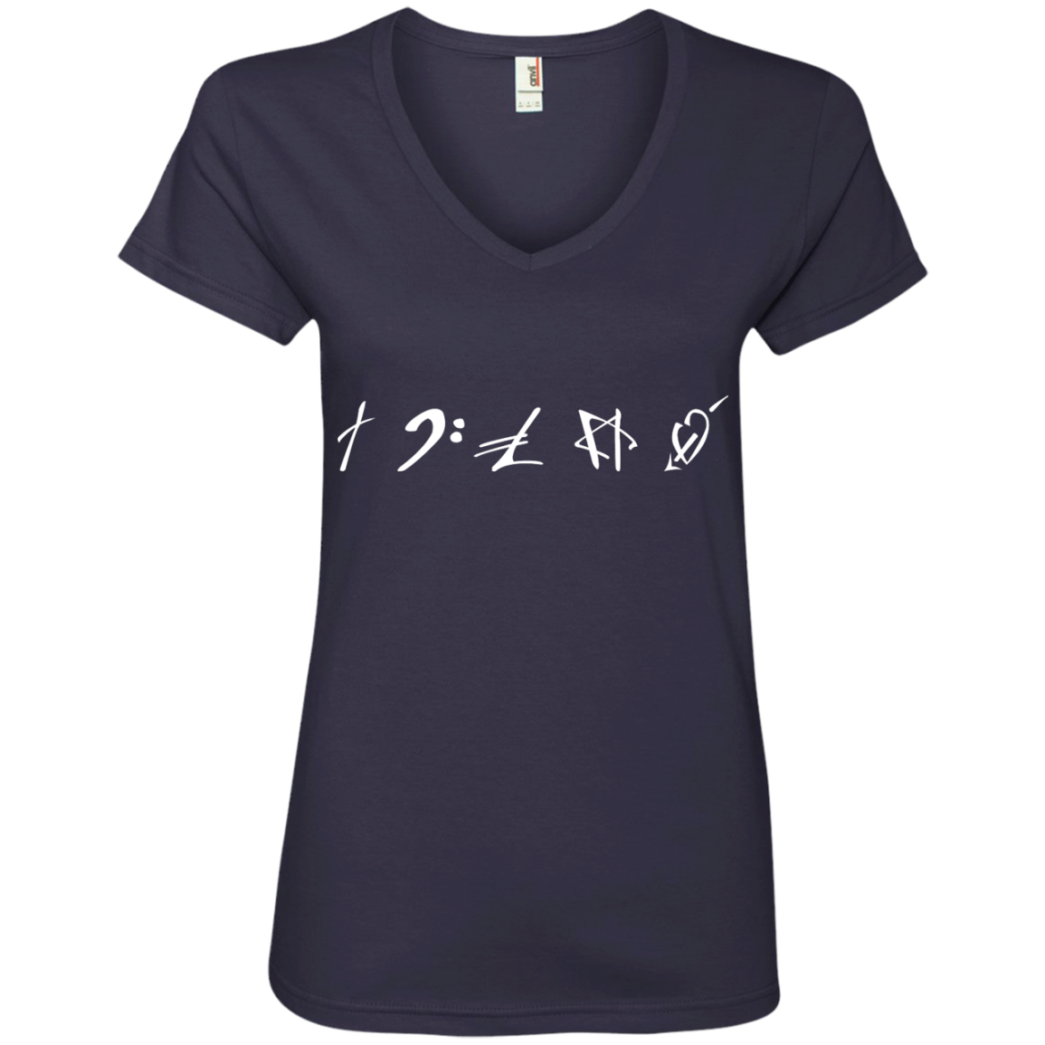 The symbols stand for Faith, Music, Money, Religion and Love Vneck Tee - TeeDragons