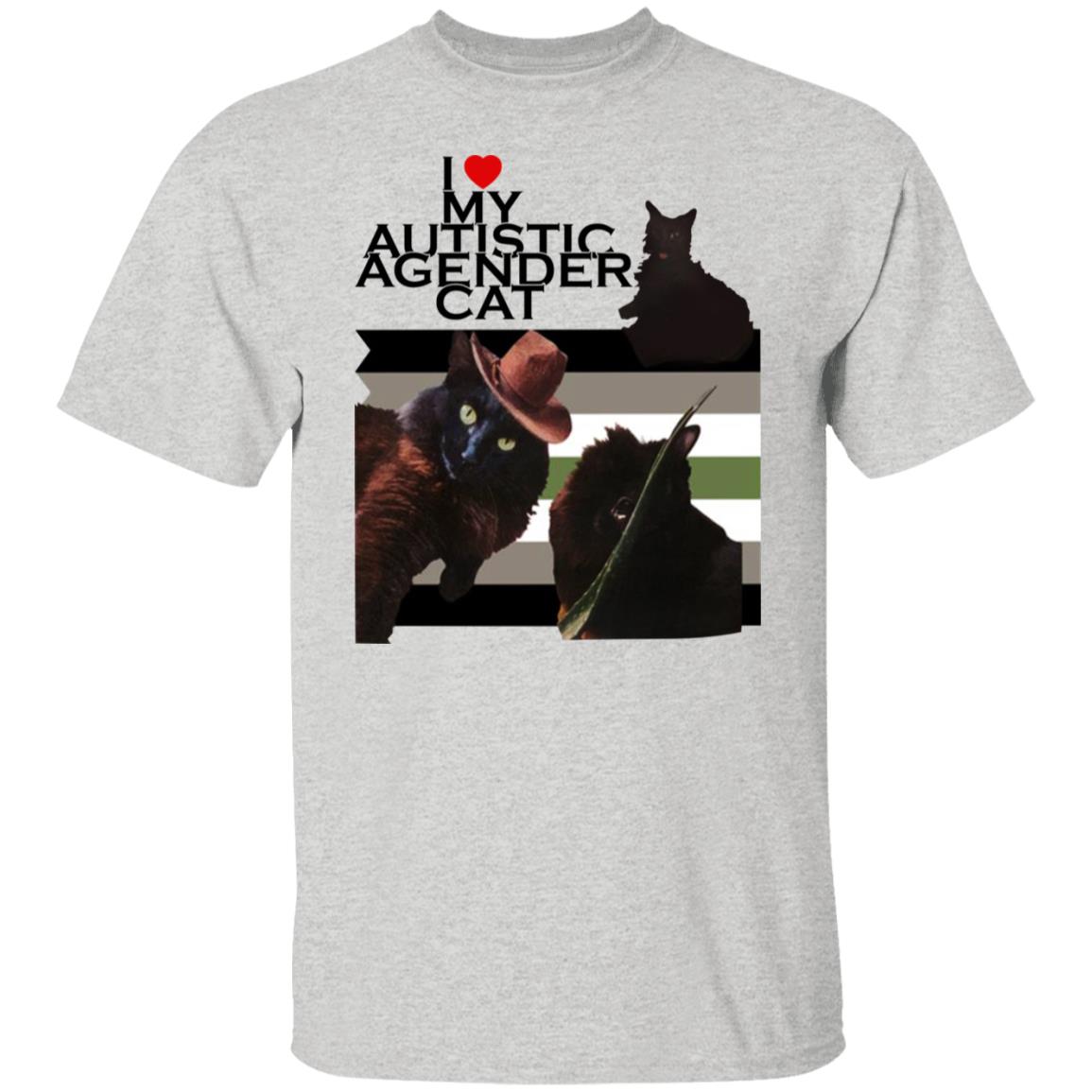 I Love My Autistic Agender Cat Shirt