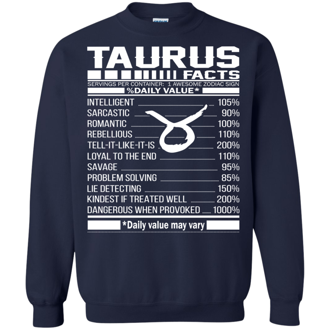 Taurus Facts - Awesome Zodiac Sign - %Daily Value Shirt, Hoodie, Tank - TeeDragons