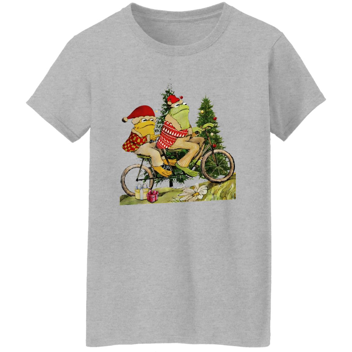 Frog And Toad On The Bike Christmas Shirt
