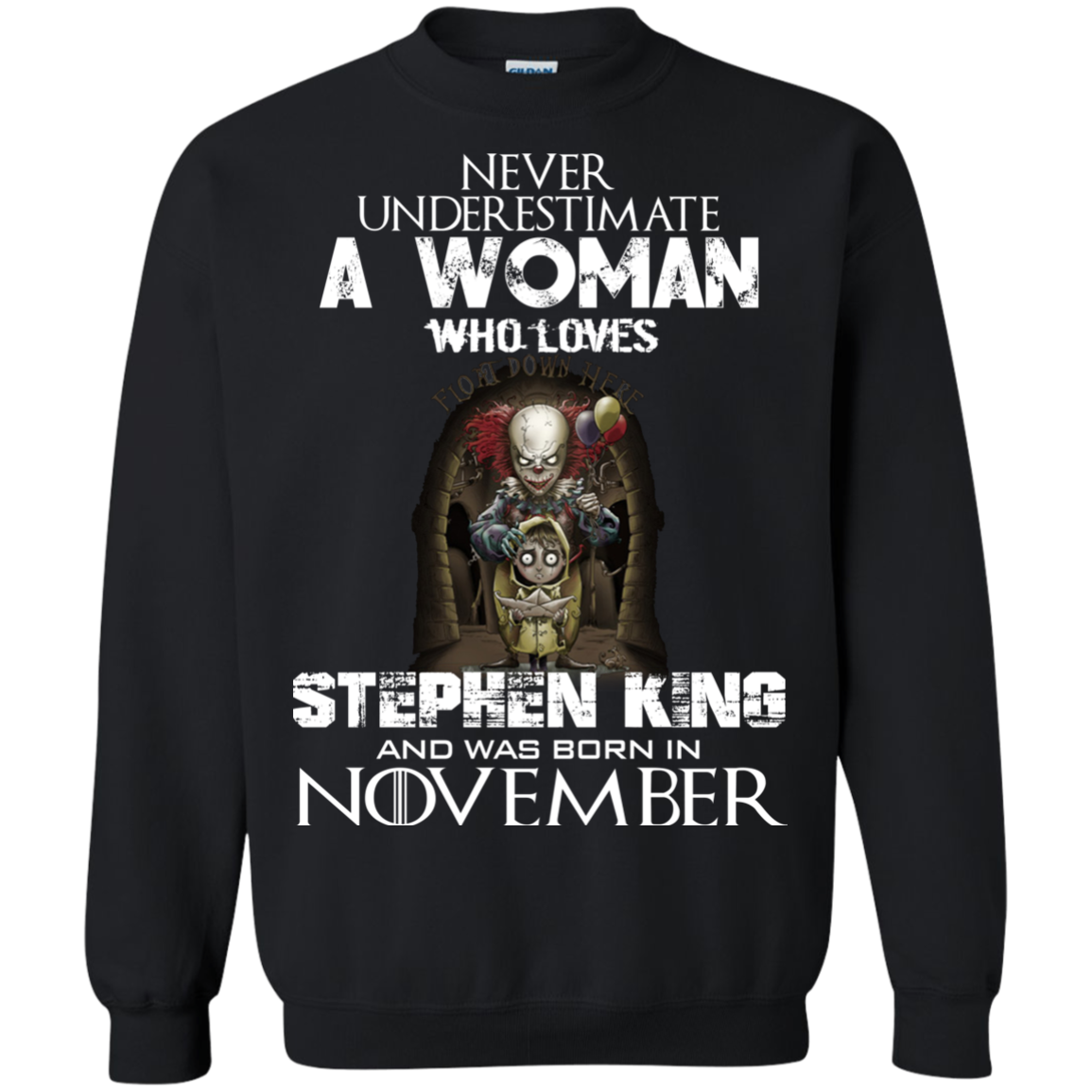 Never Underestimate A Woman Who Loves Stephen King And Was Born In November T-Shirt - TeeDragons