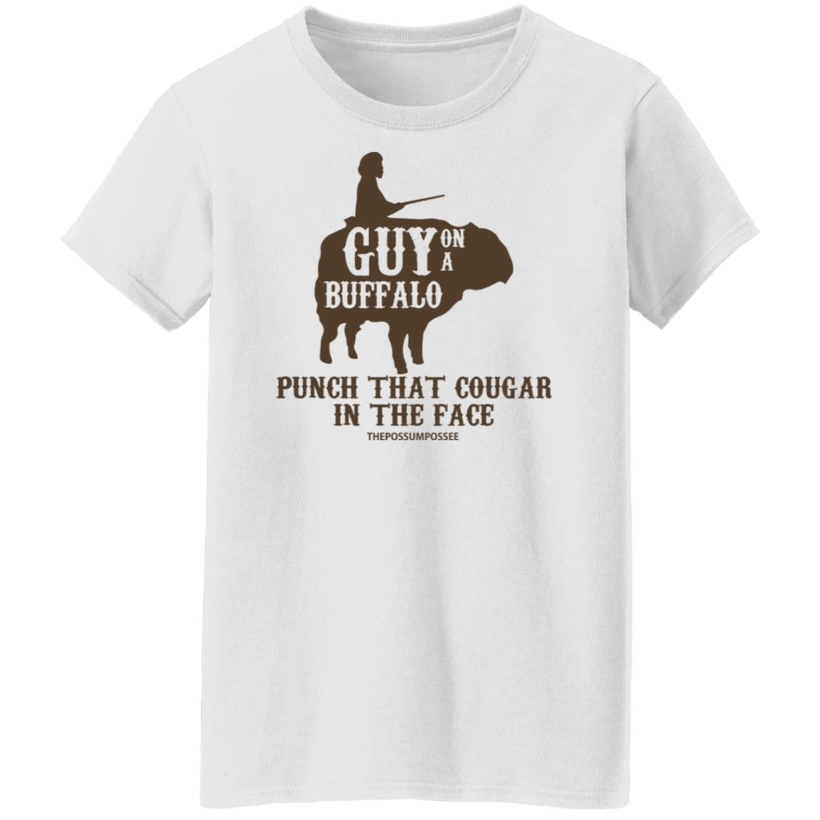 Guy On A Buffalo Punch That Cougar In The Face Shirt