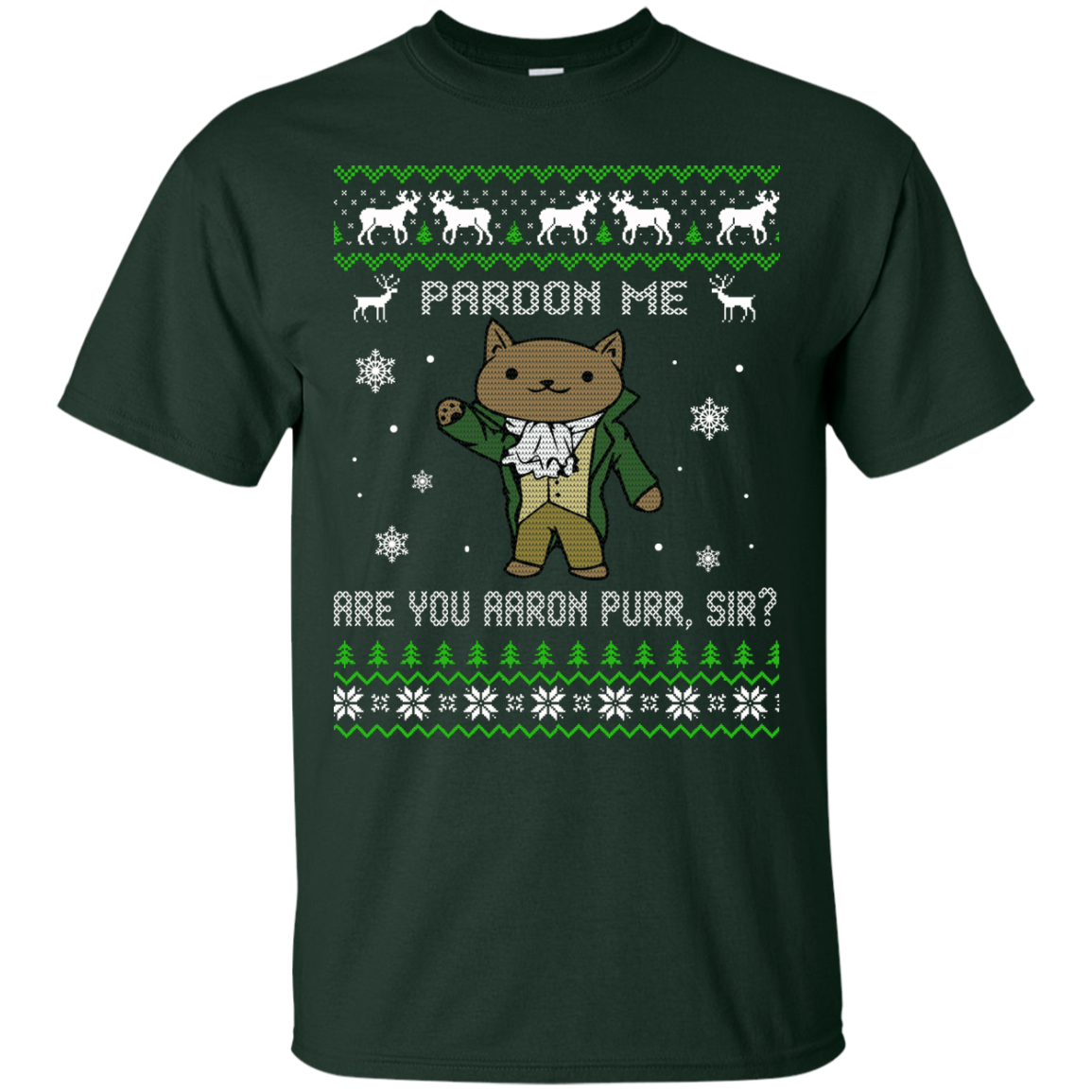 Hamilcat Christmas Sweater - Pardon Me Aaron Purr, Sir? - TeeDragons