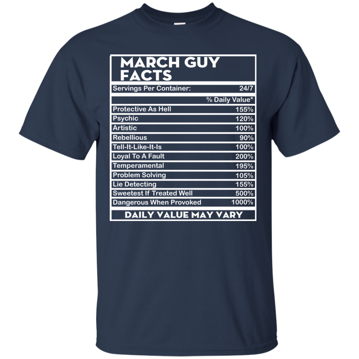 March Guy Facts - Servings Per Container 24/7 Shirt, Hoodie - TeeDragons