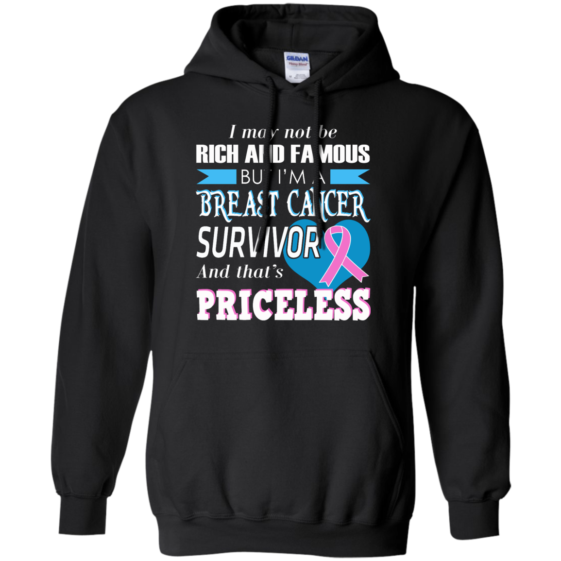 I May Not Be Rich And Famous But I'm A Breast Cancer Survivor T-Shirt - TeeDragons