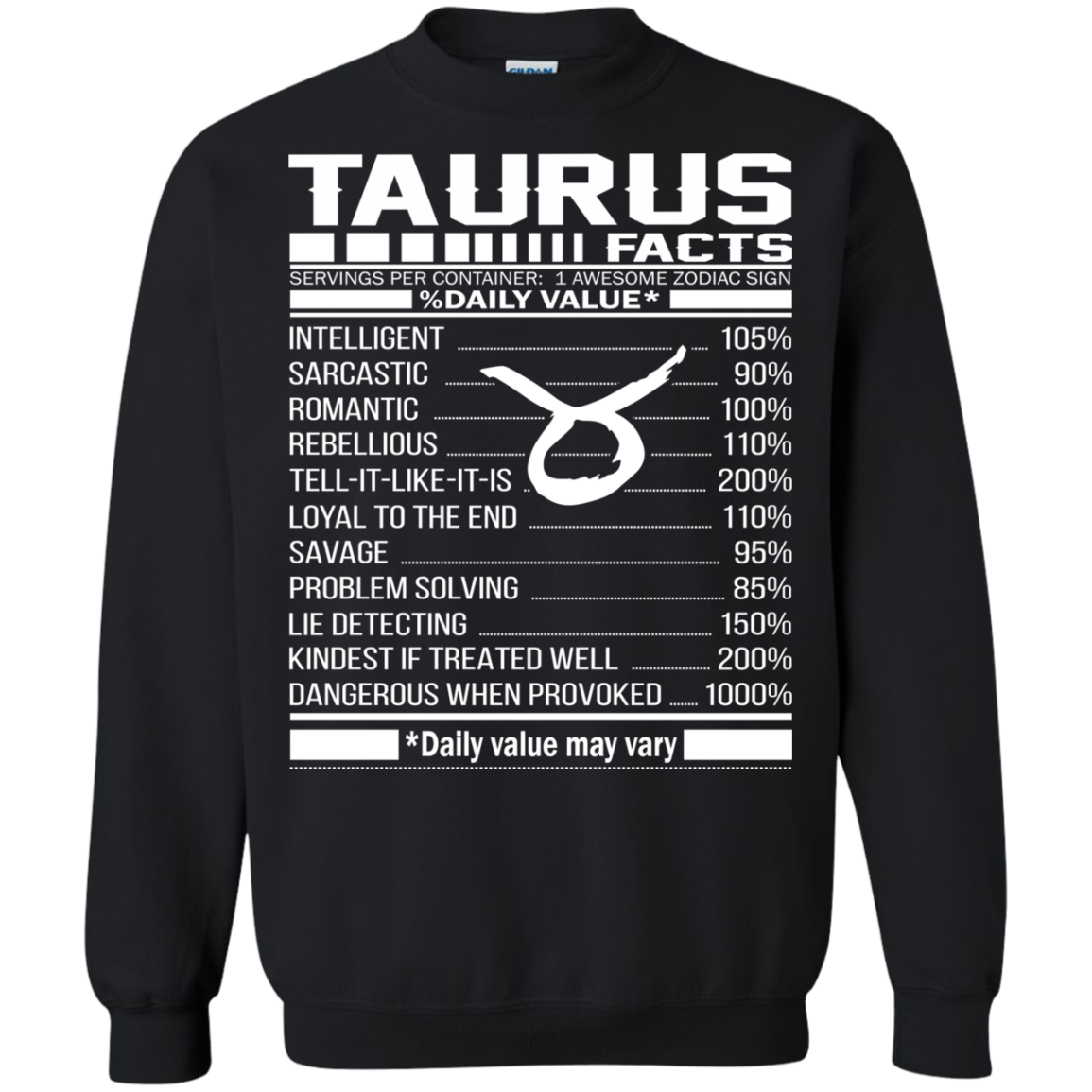 Taurus Facts - Awesome Zodiac Sign - %Daily Value Shirt, Hoodie, Tank - TeeDragons